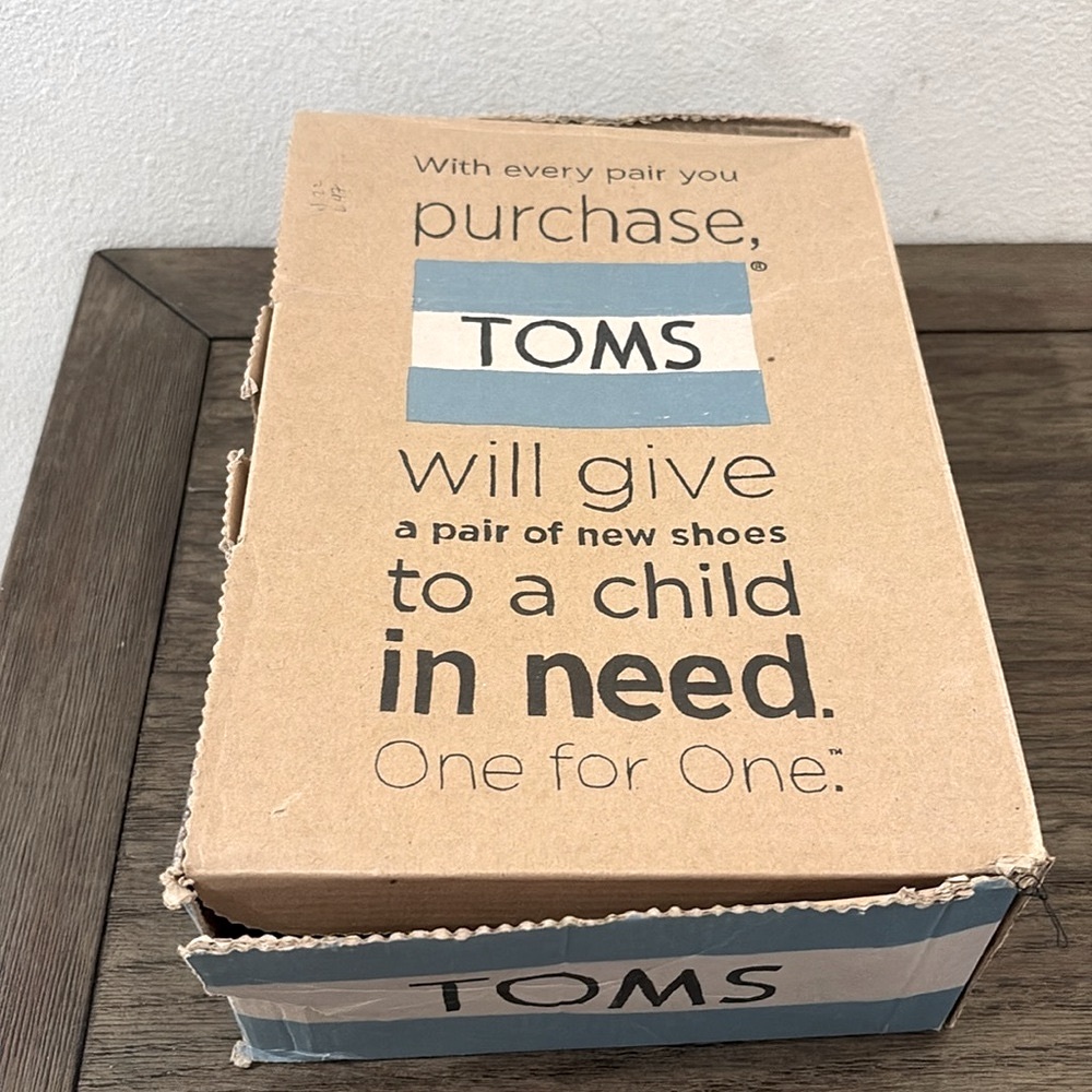 [TOMS] Black Canvas Strappy Open-Toe Espadrille Sandals Wedges Womens 10 w/ Box - Picture 16 of 16